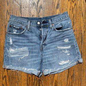 Levi's 501 Shorts Light Wash Cuffed W27